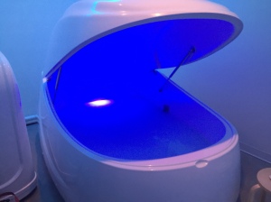 My pod at the Float House. Picture taken with permission of staff. 